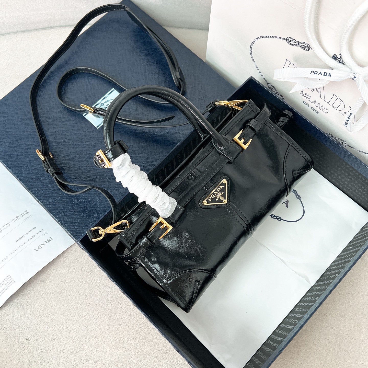 프라다 Bonnie 가죽  미니백 1BA486 23.512x9