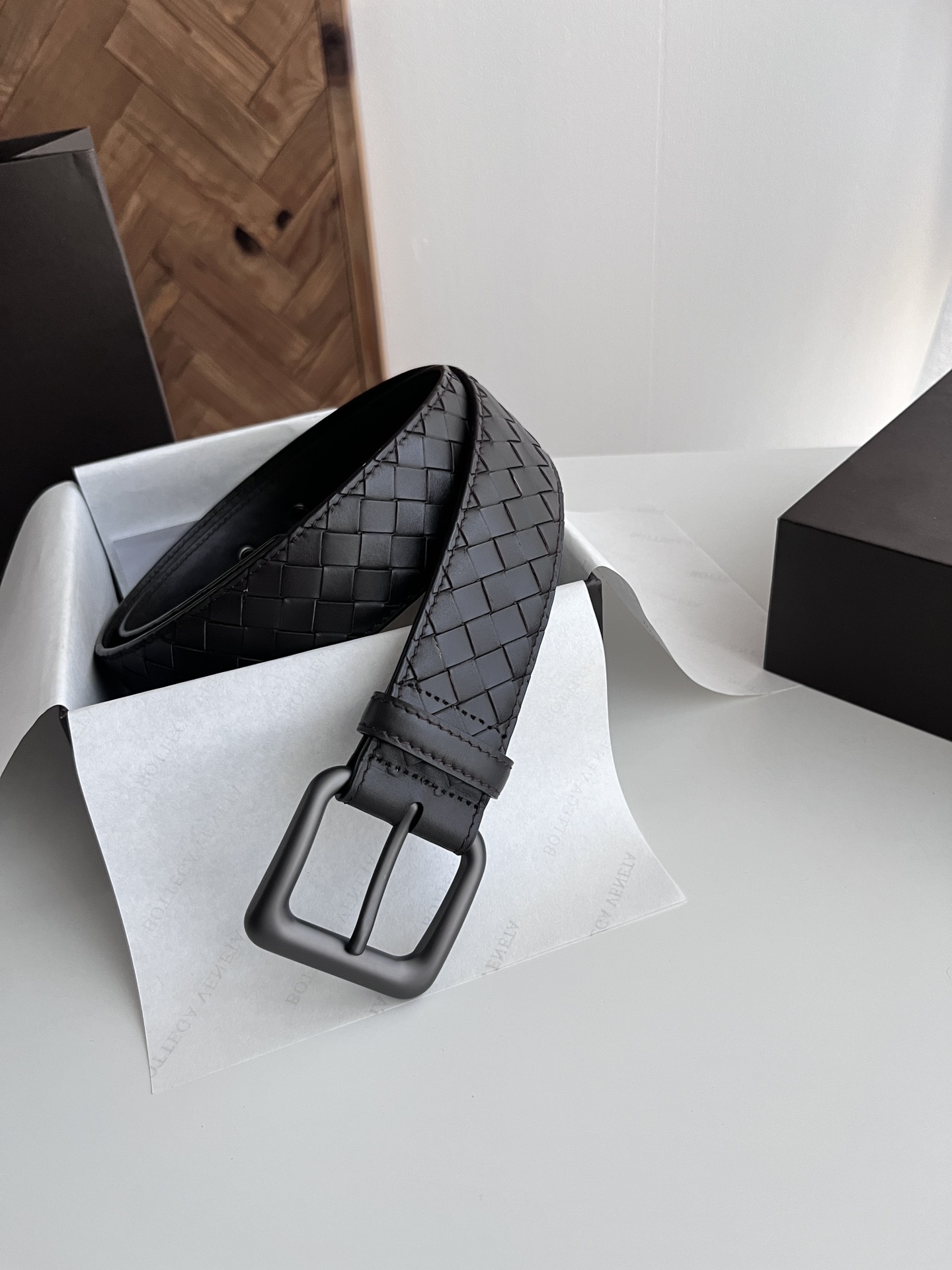 보테가 베네타 인트레치오 위빙 가죽 벨트40mm