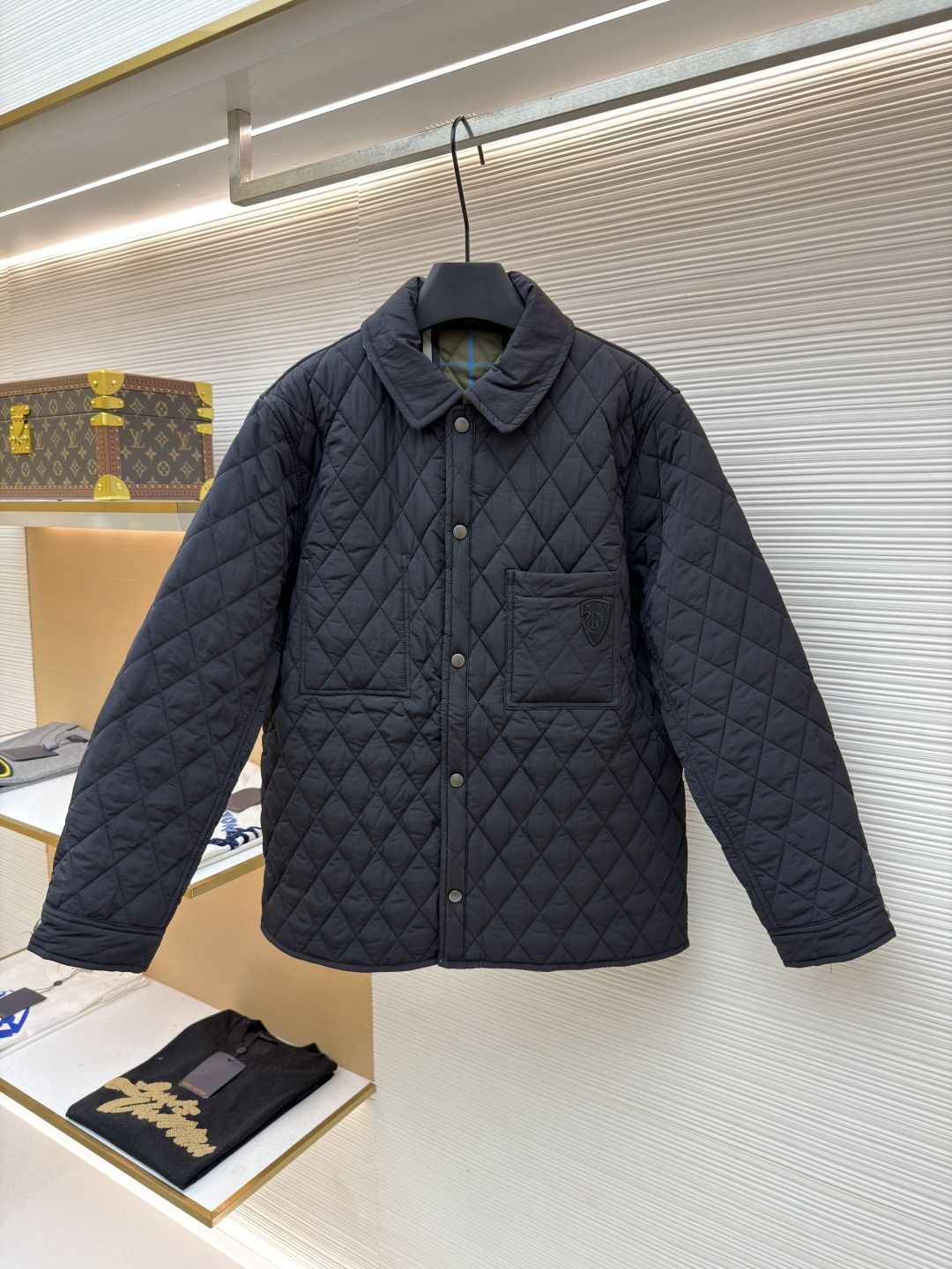 버버리 리버서블 퀼팅 코튼 재킷