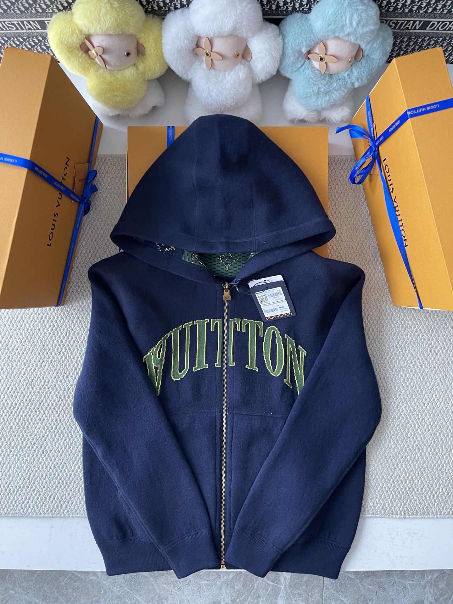 1AIJZ7 모노그램 더블 페이스 리버서블 후디