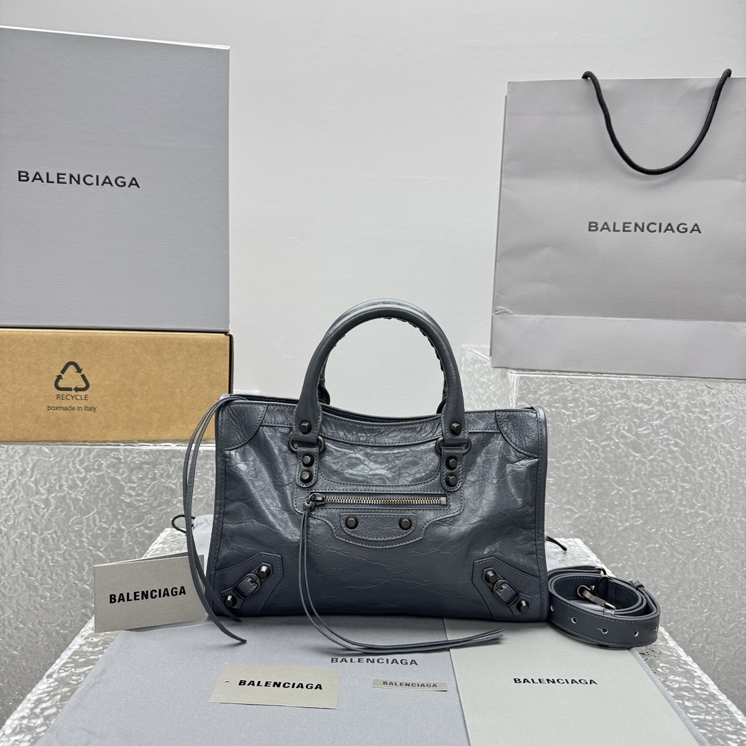 Balenciaga Le City Small leather tote bag  30x 19x10cm