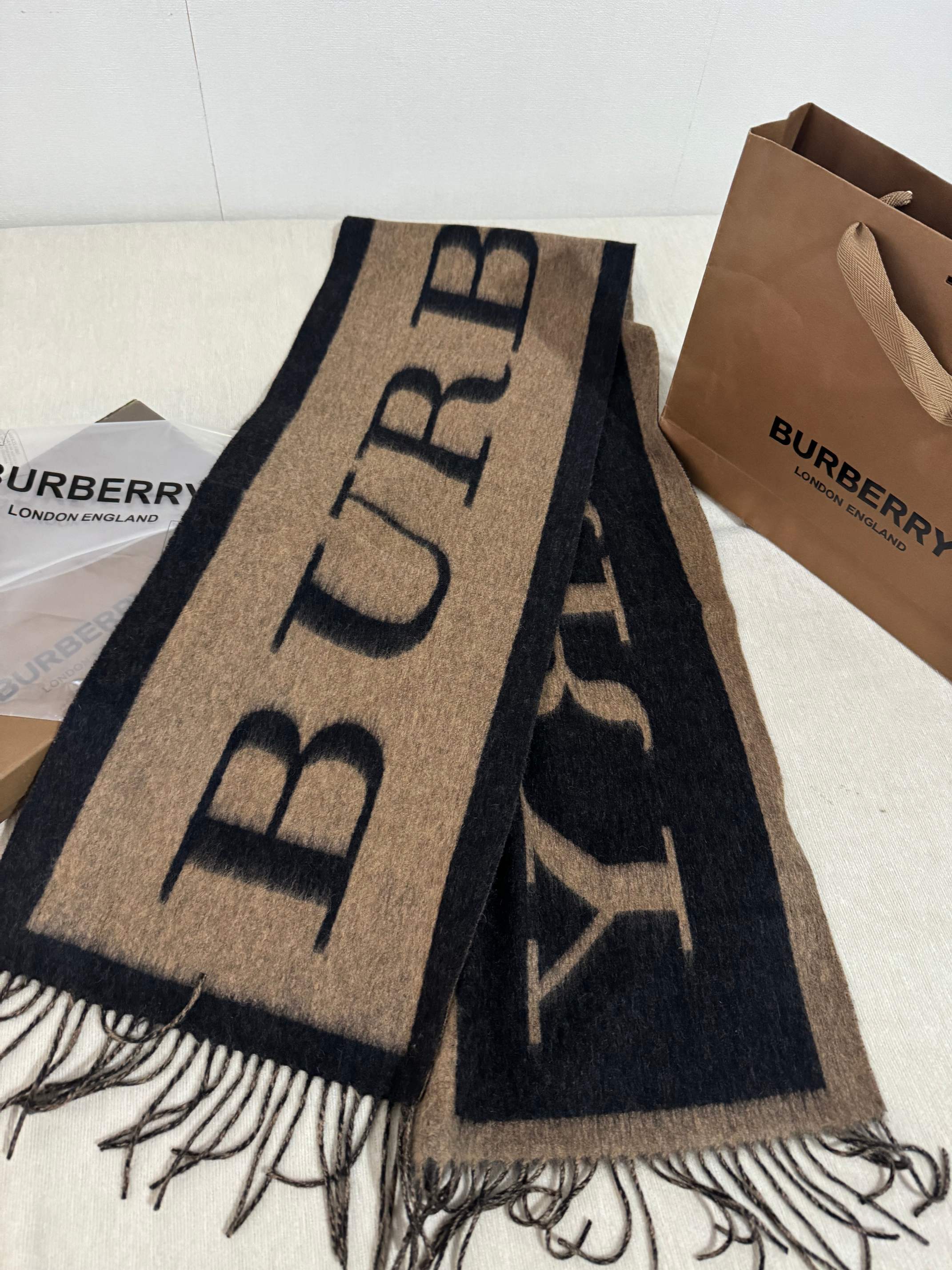 로고 울 스카프 30*180cm