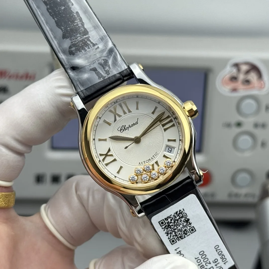 YF l 2892 l 36mm l 쇼파드 Happy Sport Diamonds Automatic 36