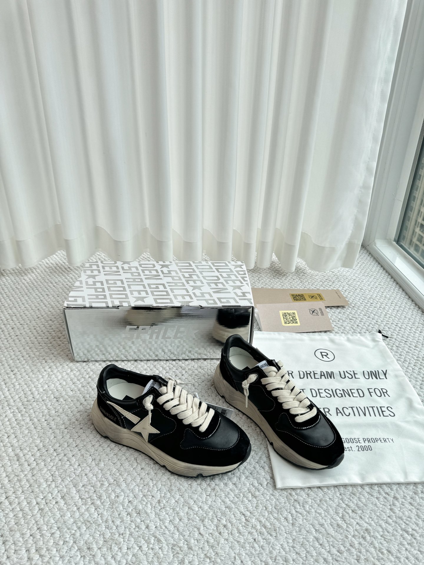 골든구스 메쉬 스웨이드 레더 대드스타 스니커즈