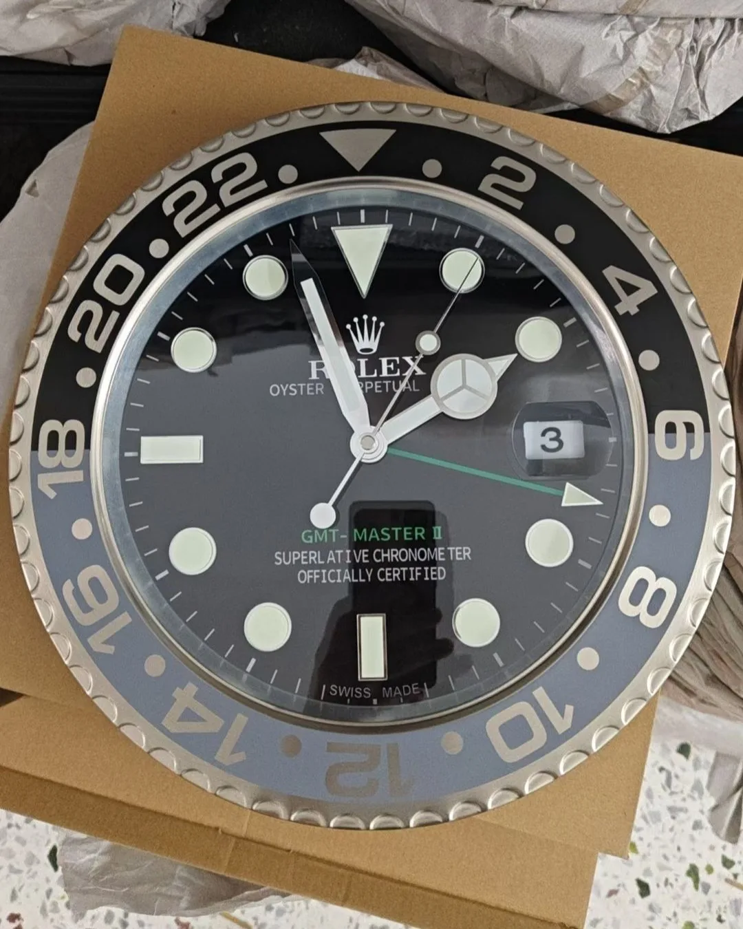롤렉스 GMT 벽시계 35cm
