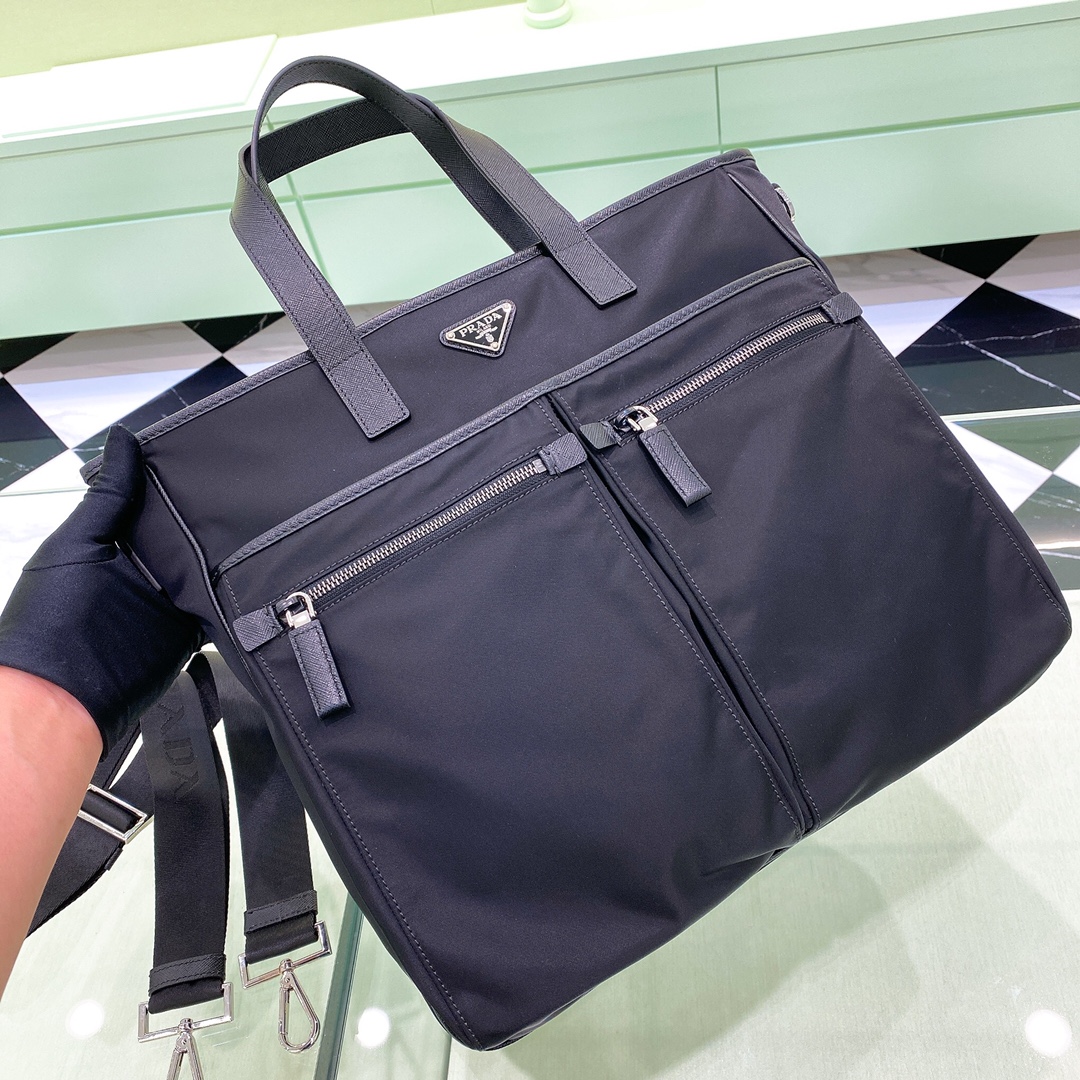 Prada Re-Nylon Tote Bag 2BG860 34x34.5cmX7cm