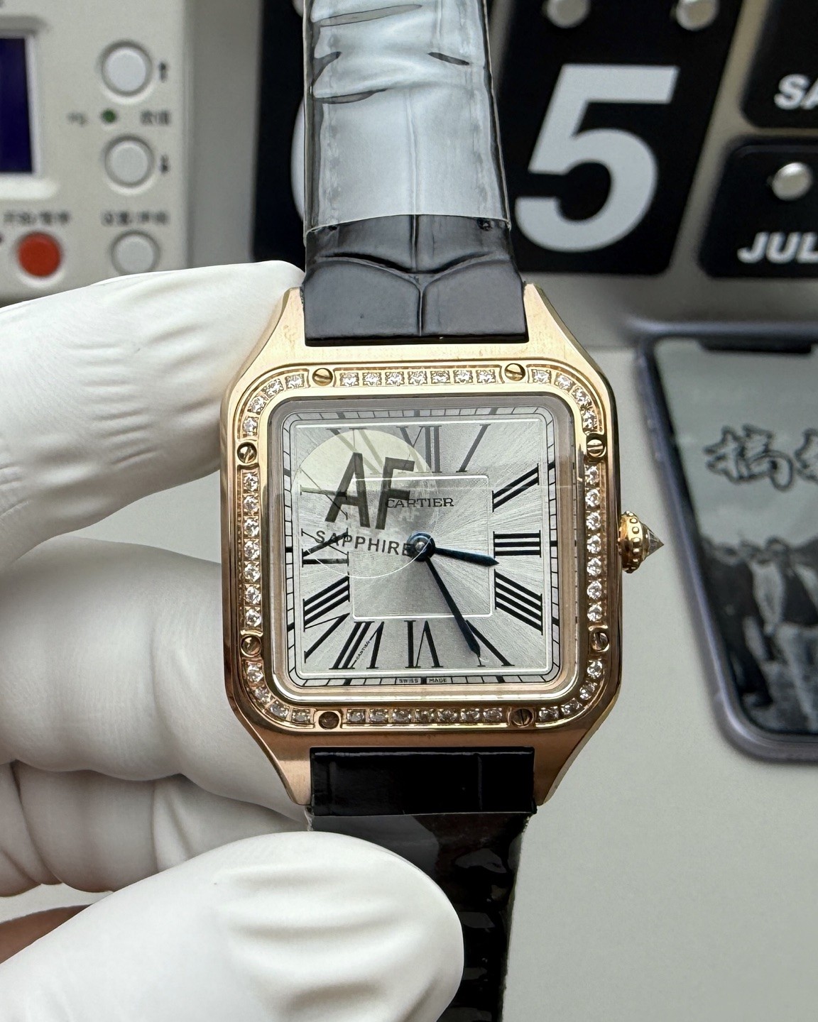 AF | 카르티에 산토스 뒤몽 워치 ｜38mm x 27.5mm｜쿼츠 무브먼트