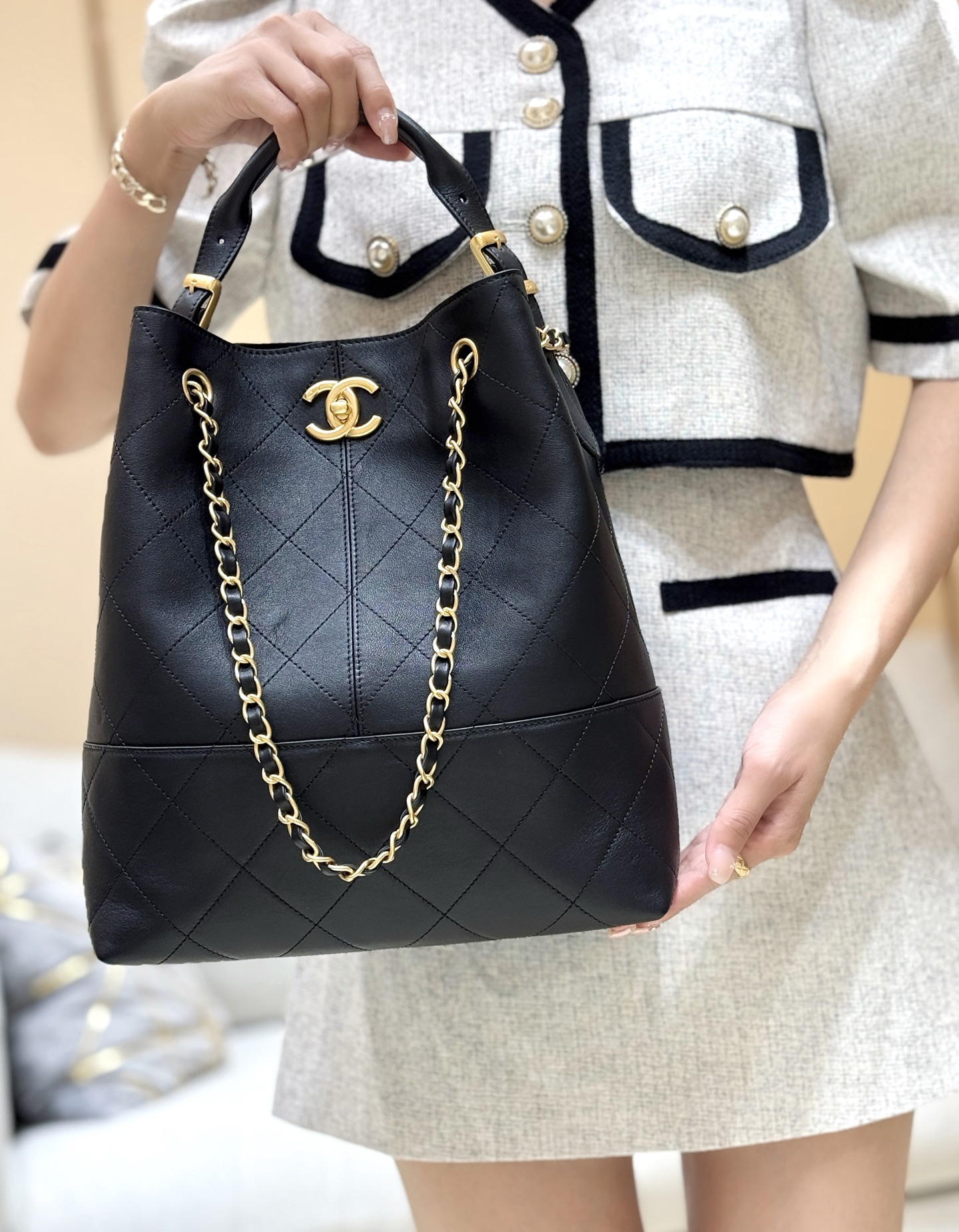 샤❤넬 쇼핑백 AS5636 33x29x11cm