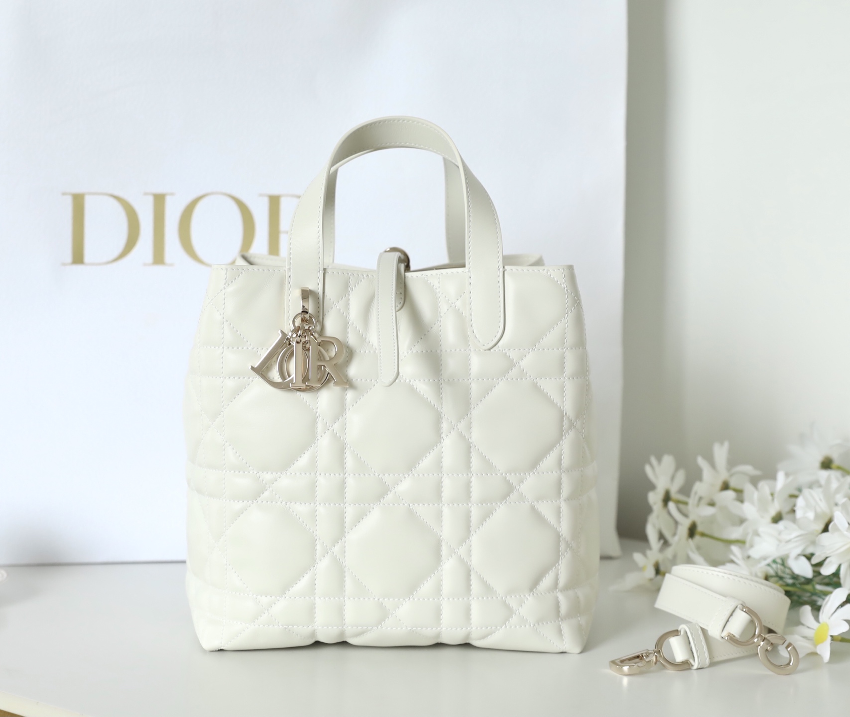 디올 미디엄 뚜주흐 버티컬 토트백   M2836  23 x 24 x 16 cm