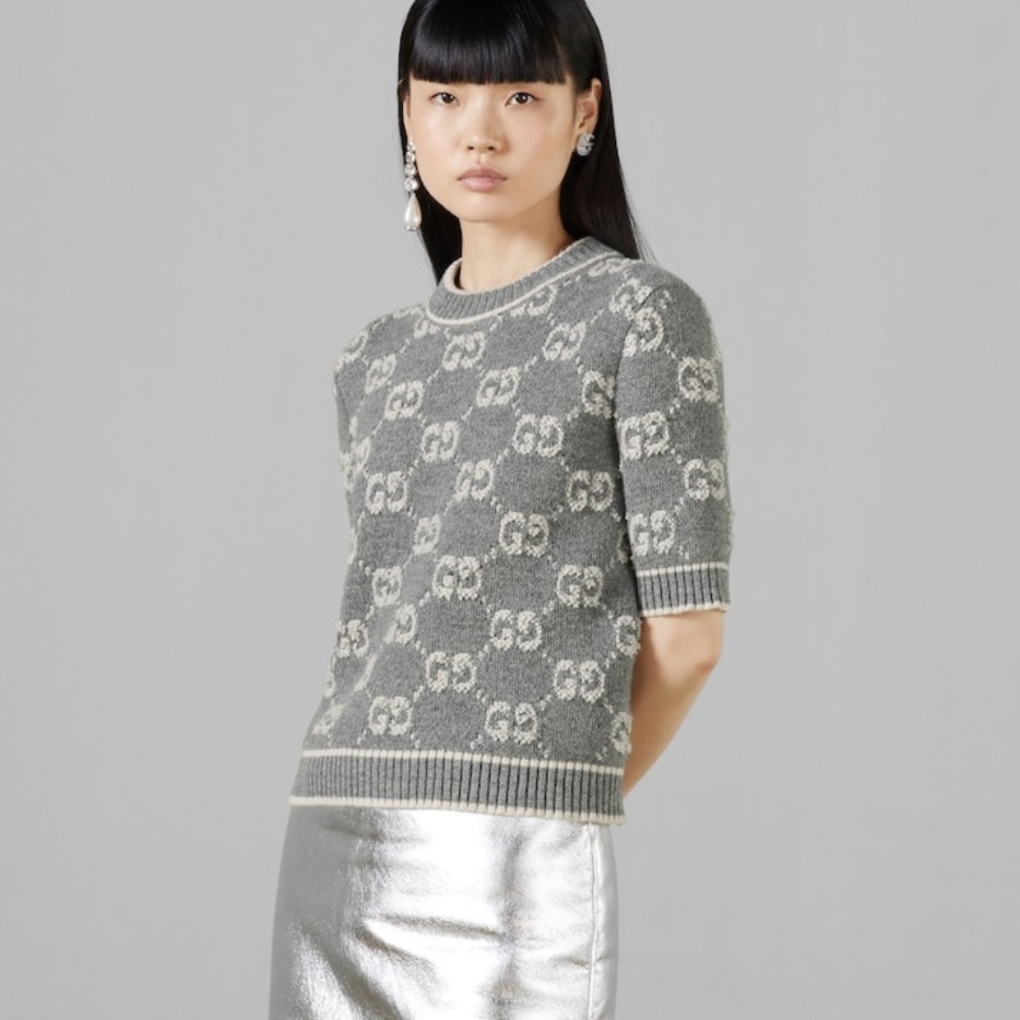 구찌 GG 자카드 울 탑