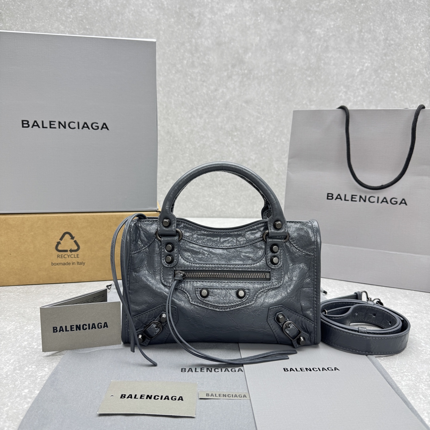 Balenciaga Le City mini leather tote bag  23×9×24cm