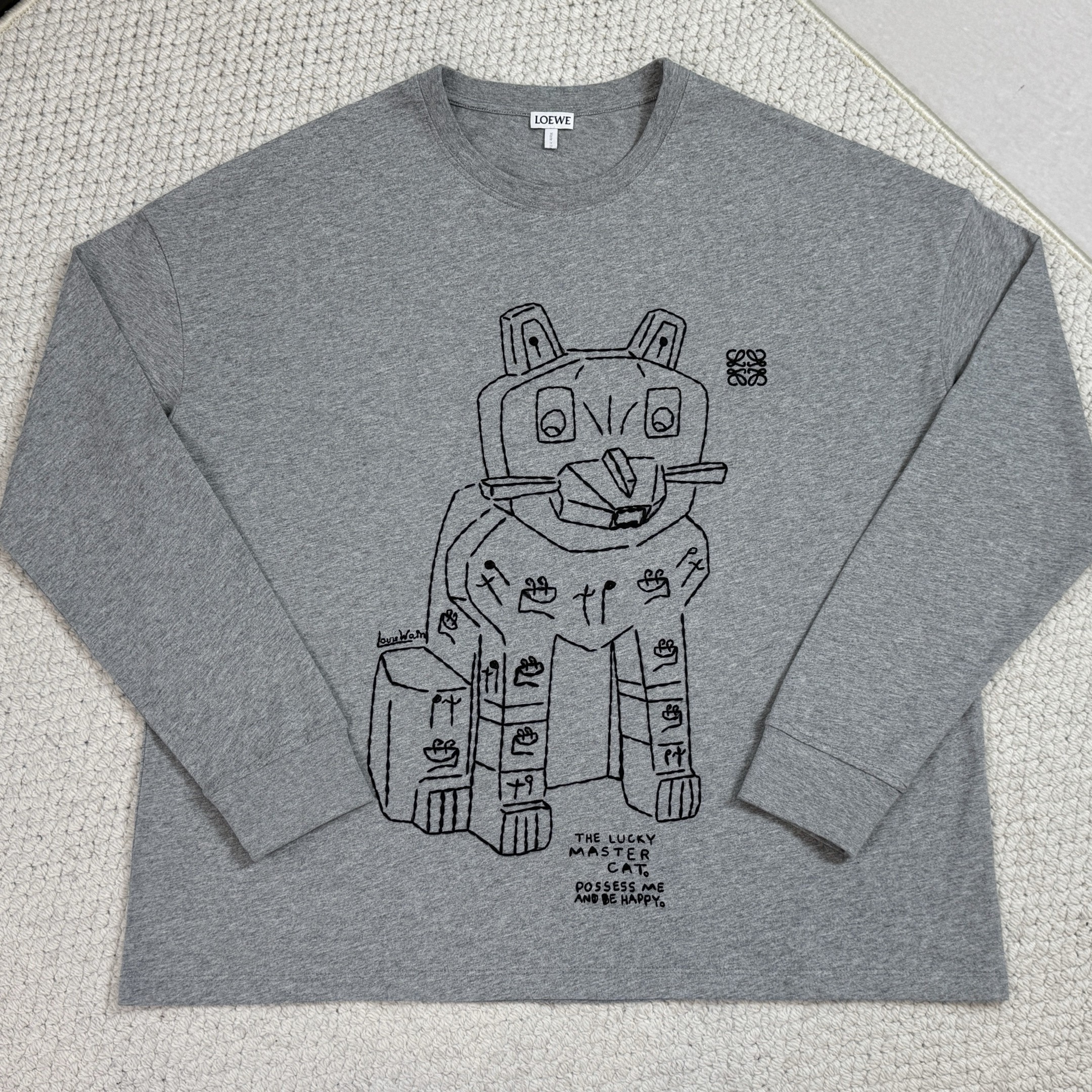 로에베  롱 슬리브 티셔츠 코튼