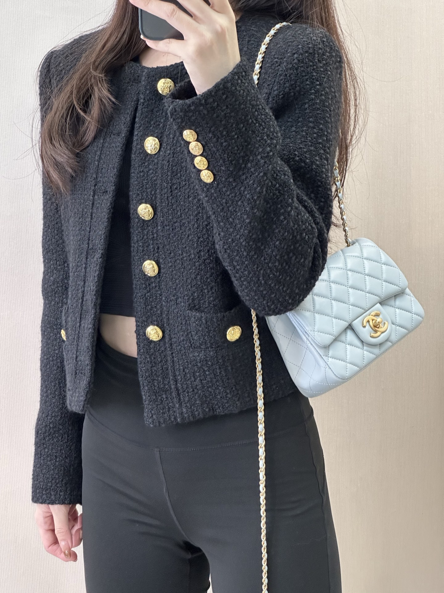 샤* Mini Flap Bag  AS5758  13.5/17/8cm