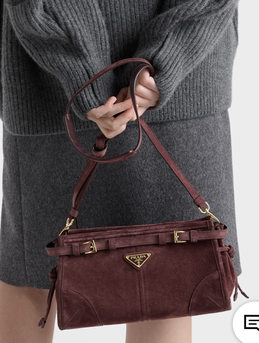 프 라 다 스몰 가죽 숄더백 퓨터 1BH215 26*14*12cm