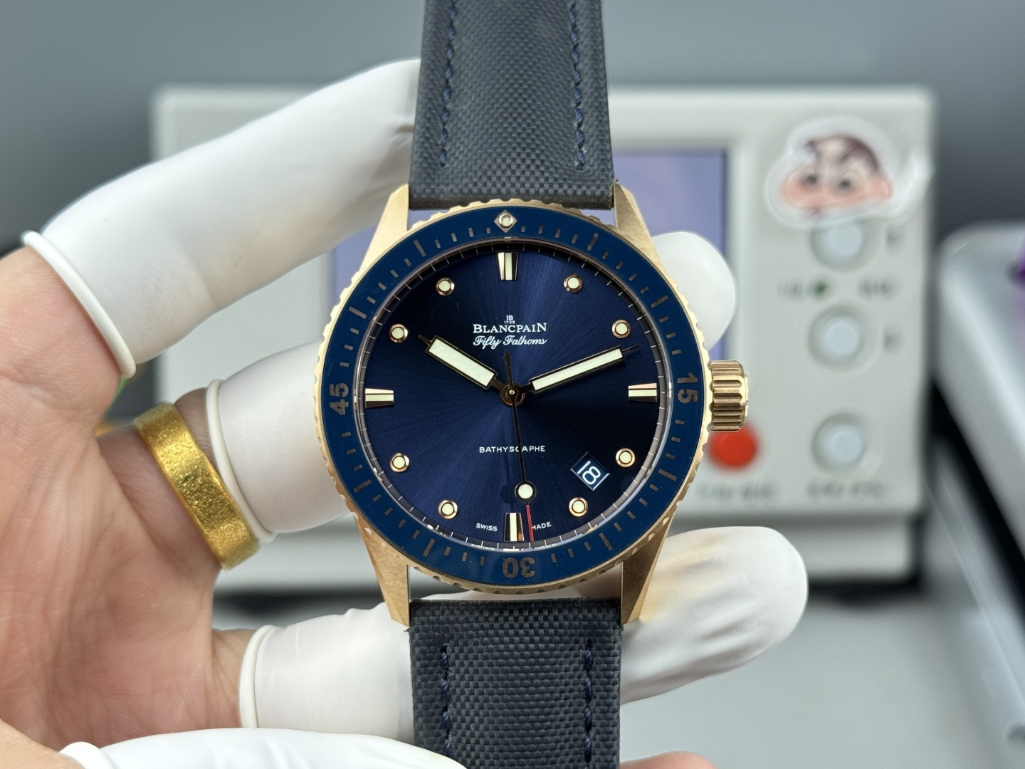 GF l cal 1315 l 43mm l 블랑팡 시계 Fifty Fathoms Bathyscaphe 5000 0240 O52A