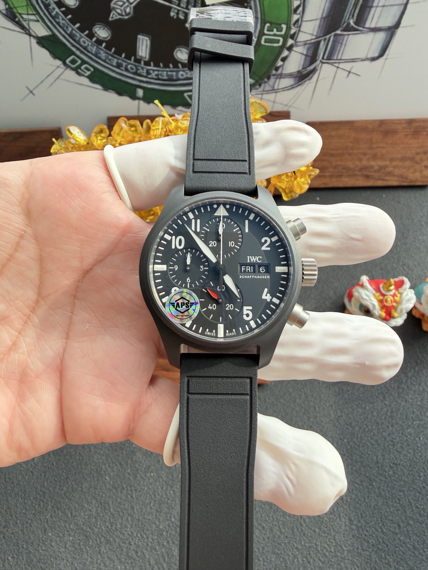 APS l cal.69380 l 44.5mm l IWC 아이더블유씨 파일럿 크로노그래프 탑건 IW389101