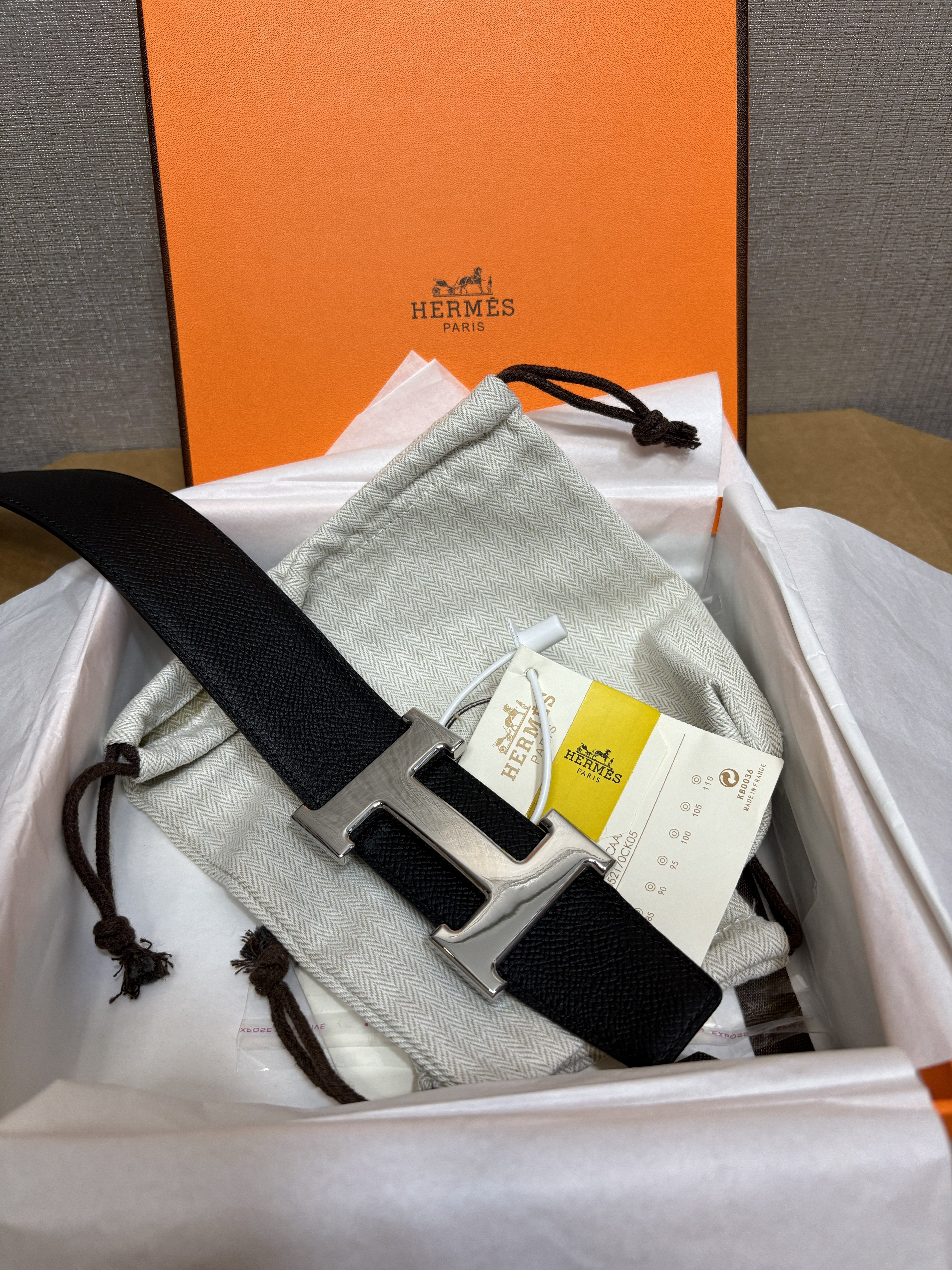 에르메스 Constance 양면 벨트  3.8cm   100사이즈