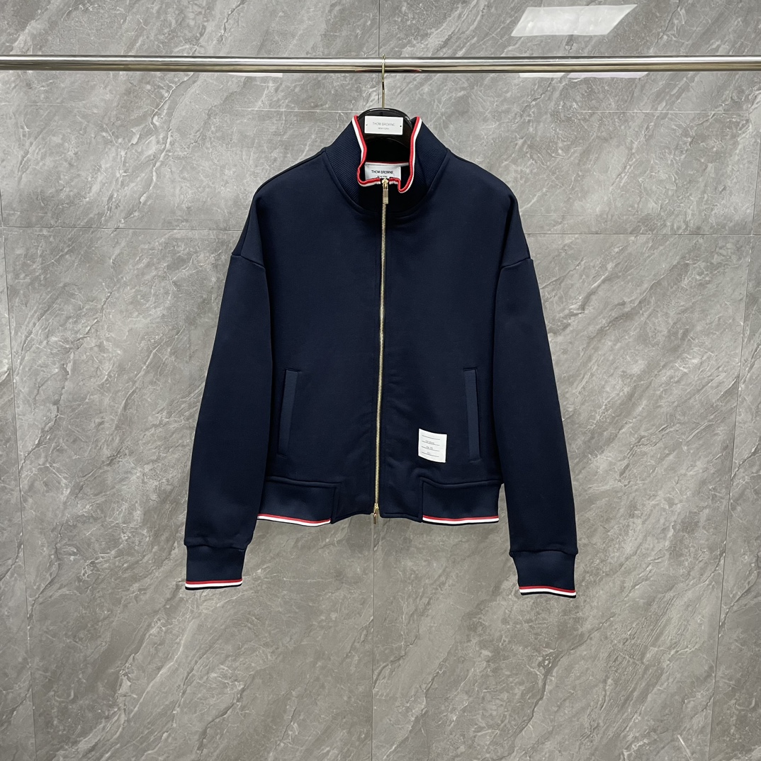 루프백 오버사이즈 RWB 스트라이프 재킷