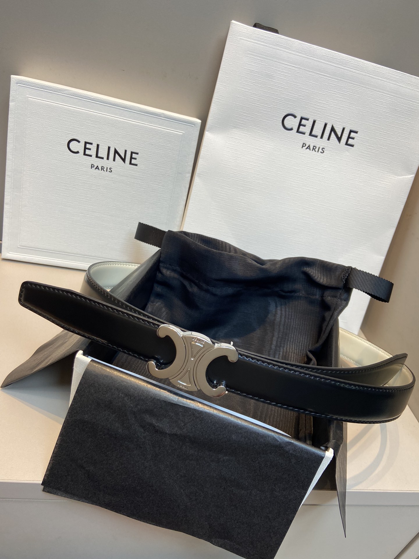 셀린느 여성용 벨트 크기: 2.5cm