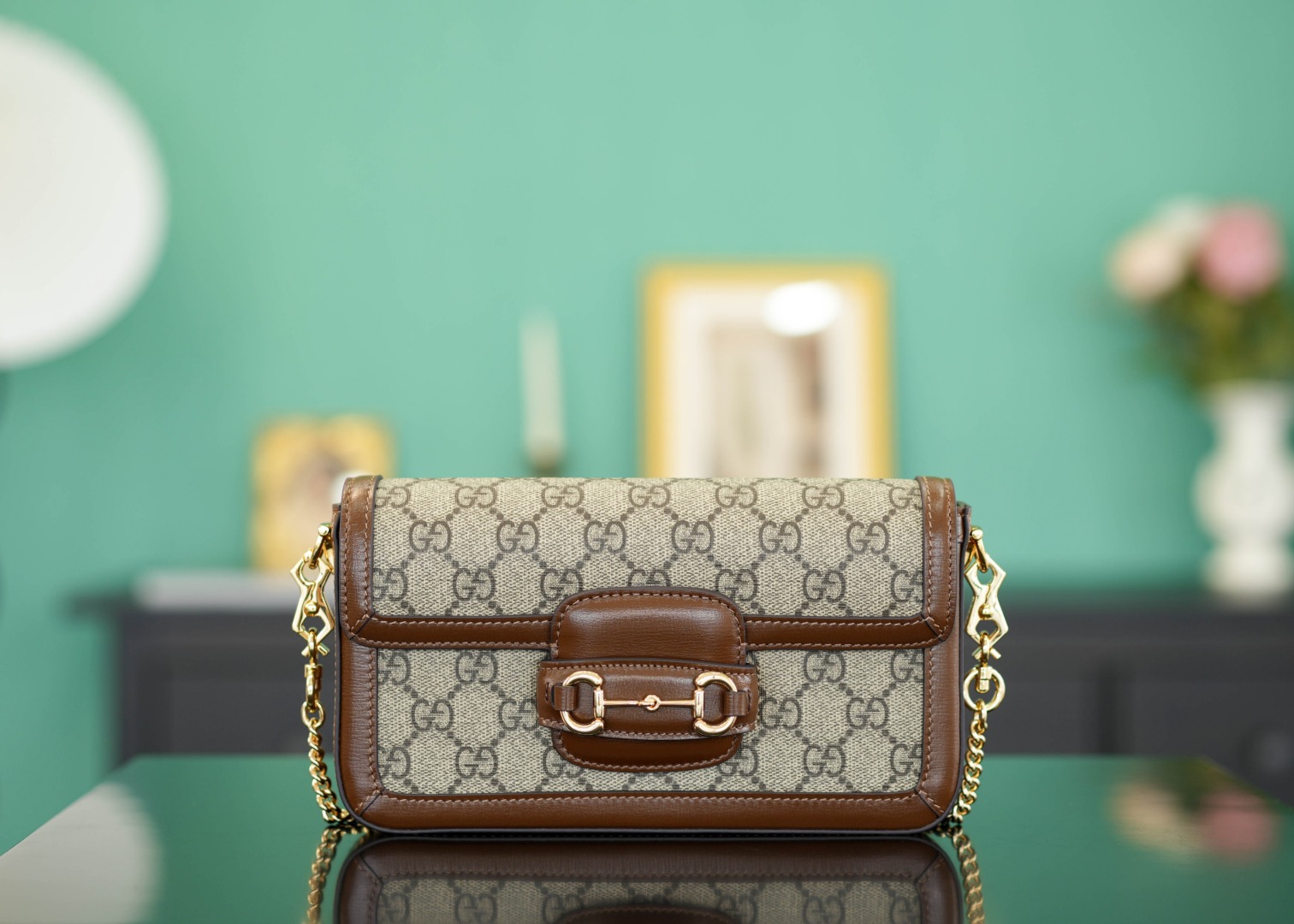 구찌 홀스빗 1955 미니 체인 숄더백 752002 21.5x12.5x3cm