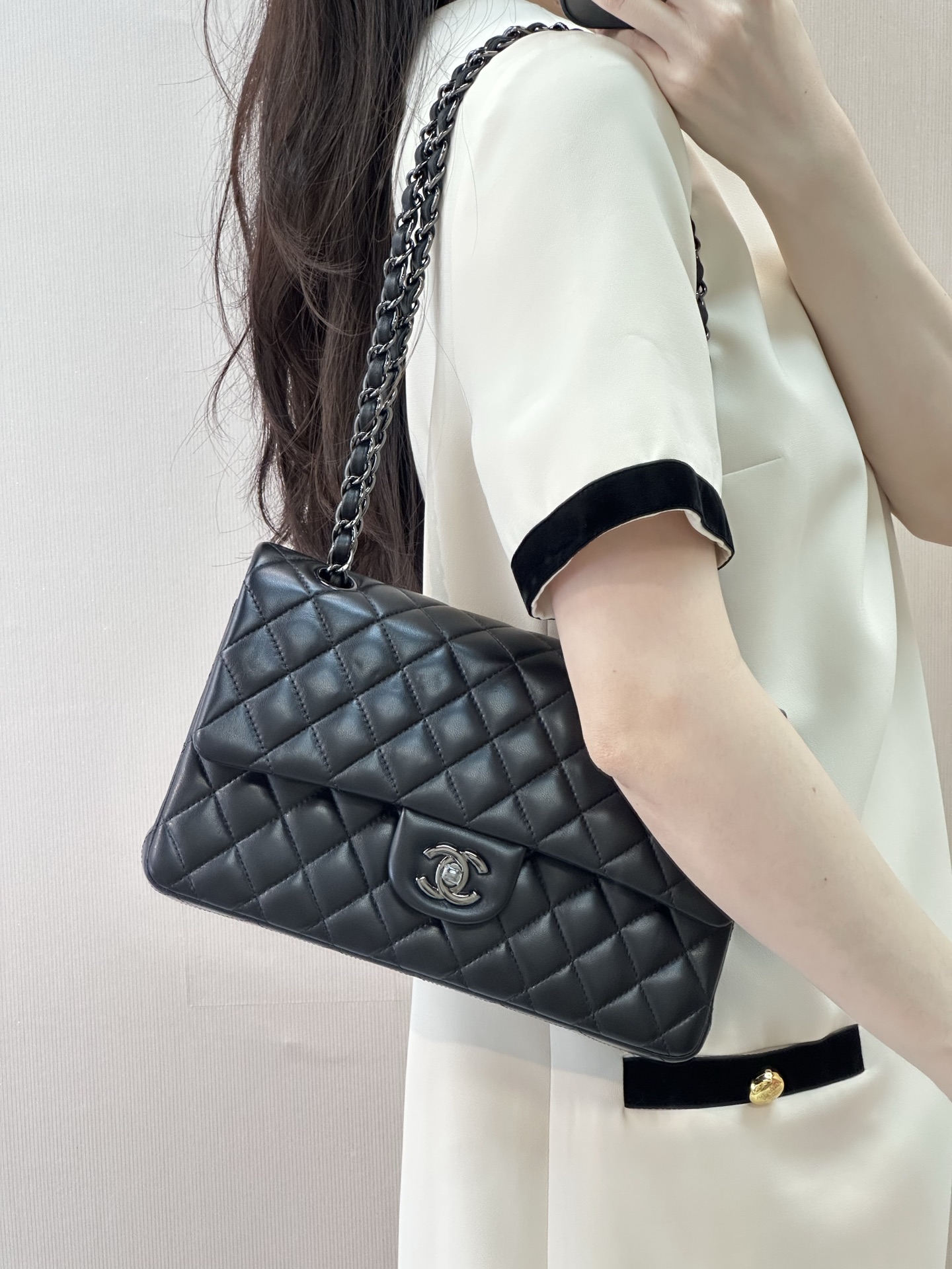 샤❤넬 클래식 캐비어 플랩백 미디움 25cm 112