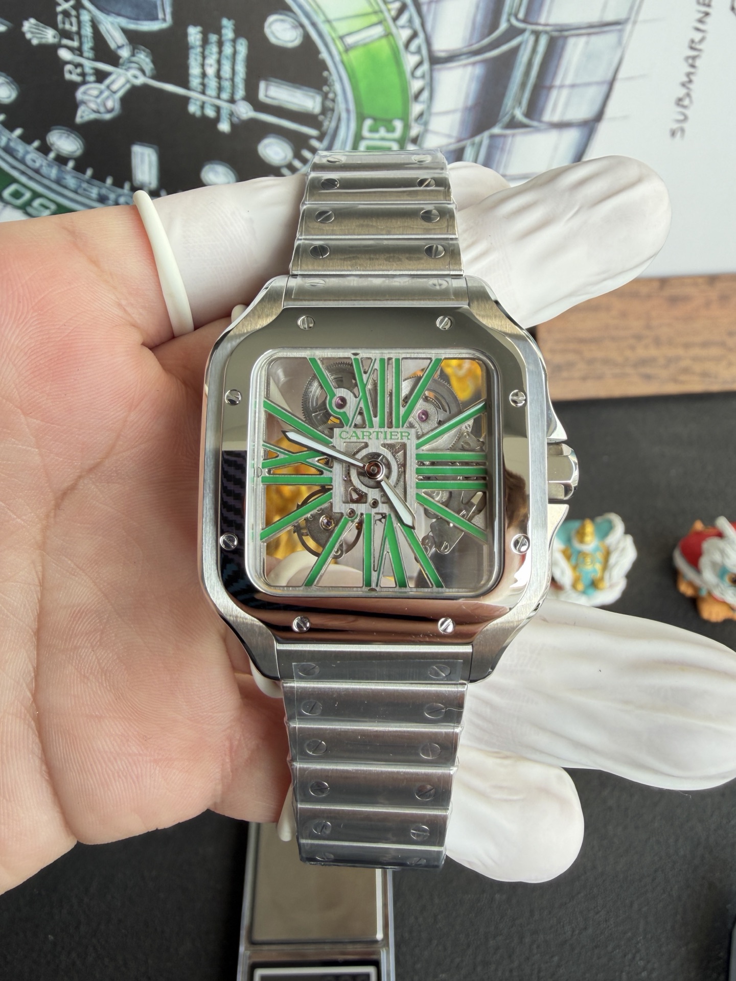 RICH l 9611MC l 39.8mm l 카르티에 산토스 WHSA0015