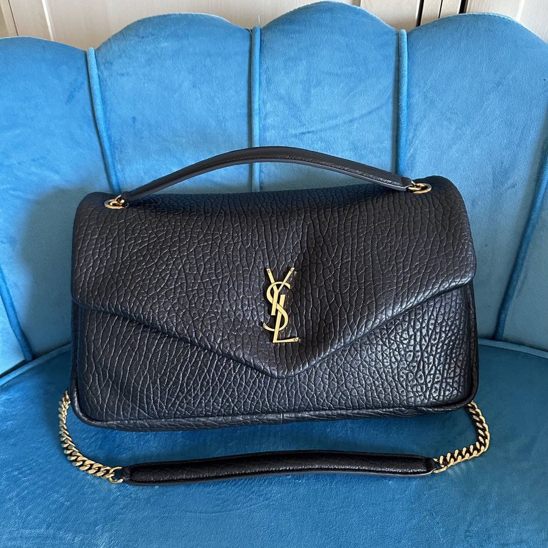 생로랑 그레인 램스킨 칼립소 숄더백777399 36x20x10cm