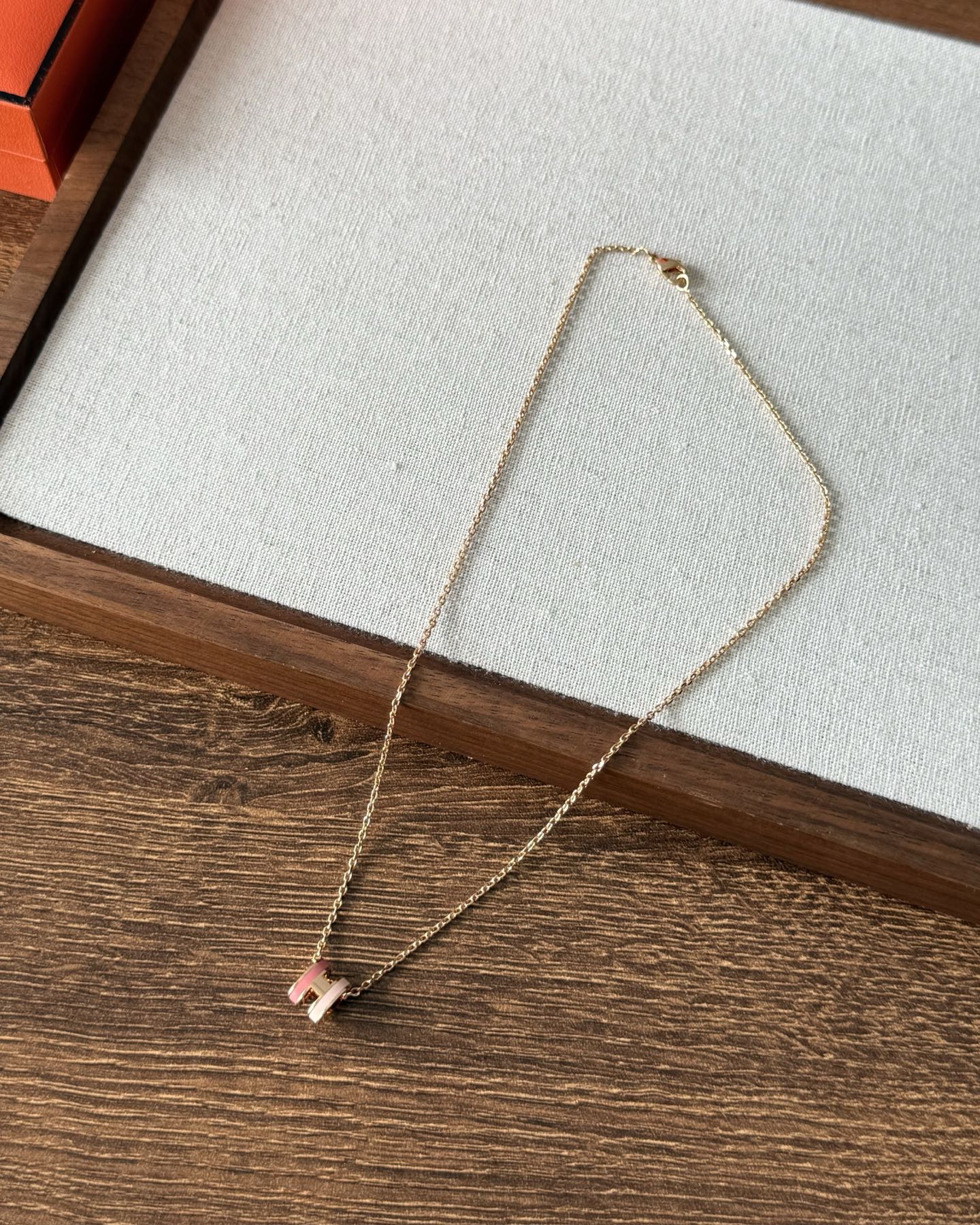 Hermes 미니 팝 목걸이   40cm