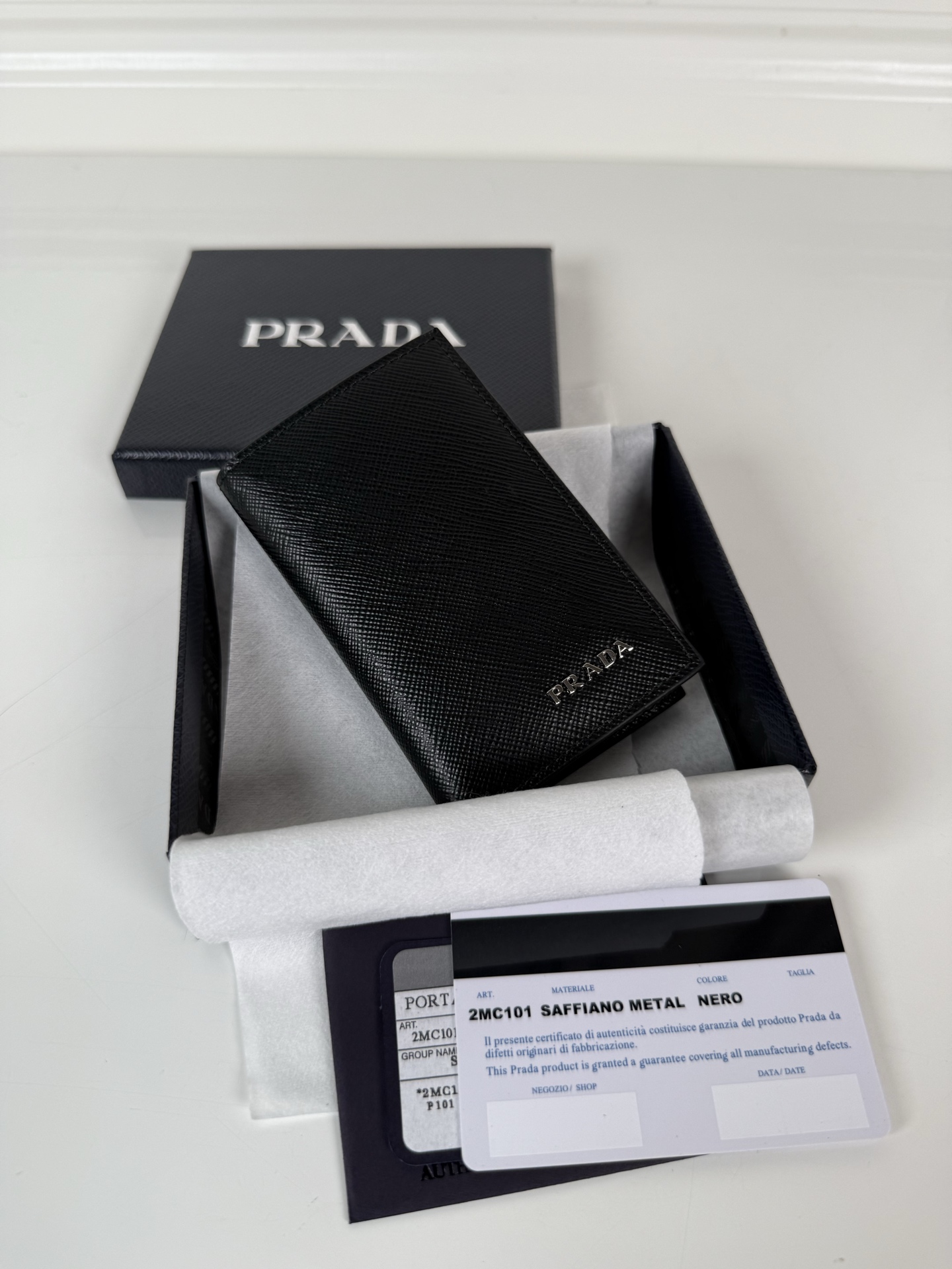 프라다 사피아노 가죽 카드 홀더 2MC101 11X7cm
