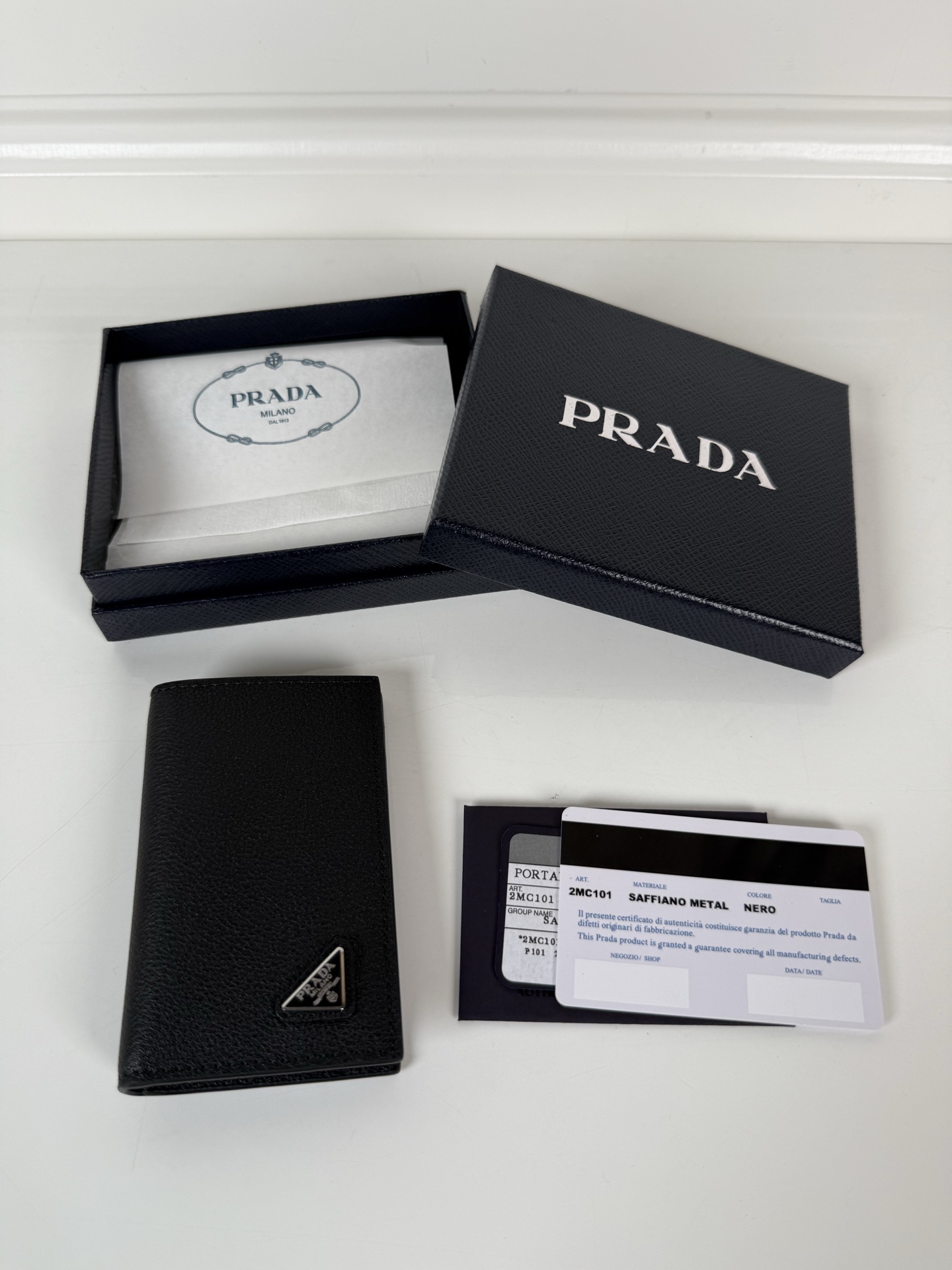 프라다 사피아노 가죽 카드 홀더 2MC101 11X7cm