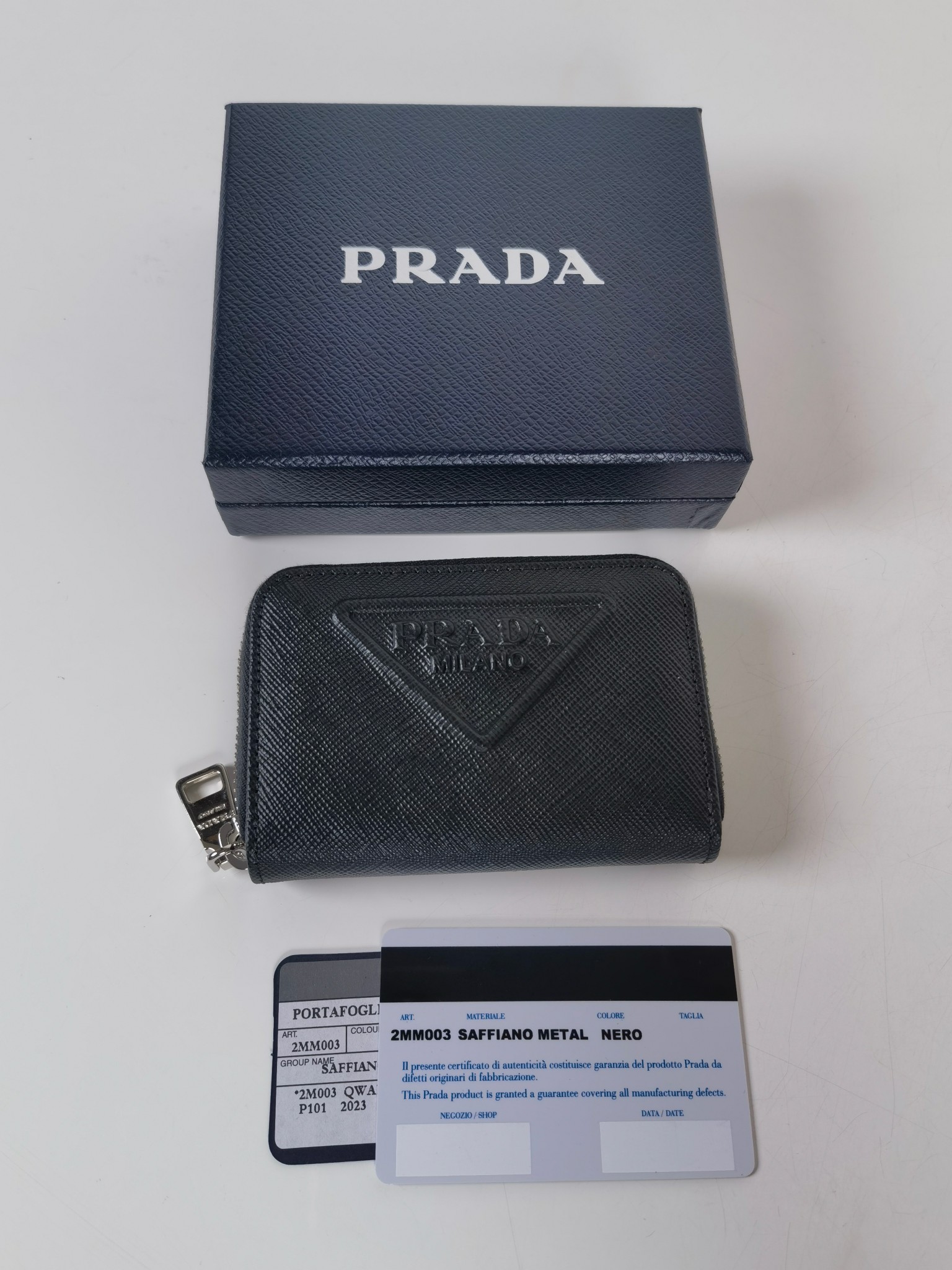 프라다 사피아노 가죽 카드 홀더 2MM003