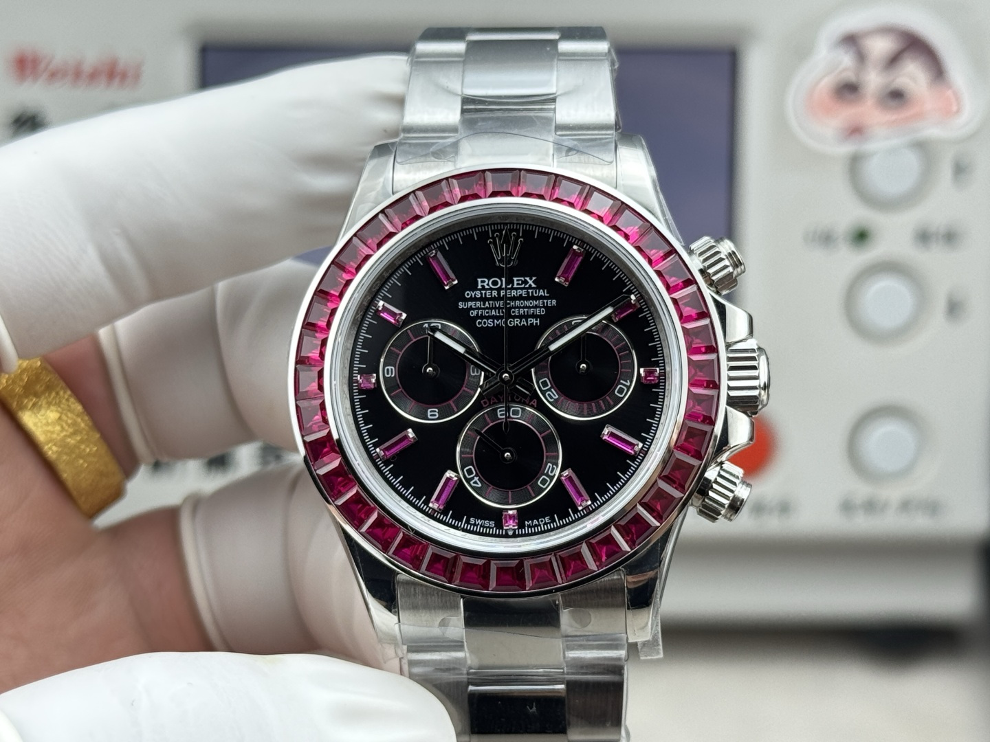 HEH l 4801/4130 l 40mm l 롤렉스 데이토나  개조 맞춤형 합성 다이아몬드