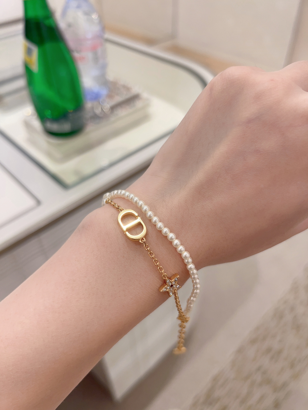 디올 작은 CD 팔찌 B2691WOMCY