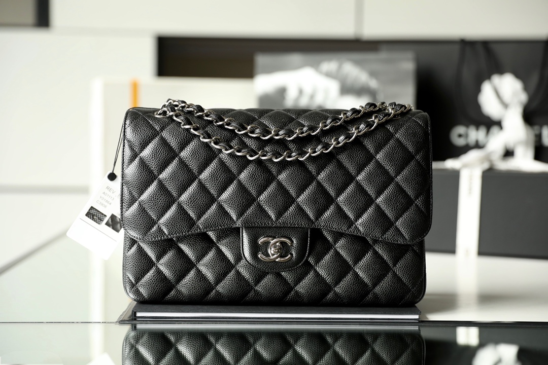  샤 ƆC ⅭＨΑＮＥⅬ ƆC 넬 클래식 캐비어 플랩백 CF30 A58600 （30*19.5*10）