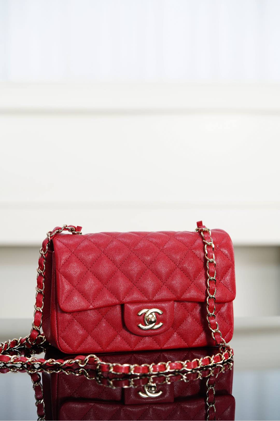 샤 ƆC ⅭＨΑＮＥⅬ ƆC 넬 클래식 캐비어 플랩백 12/20/6cm 116