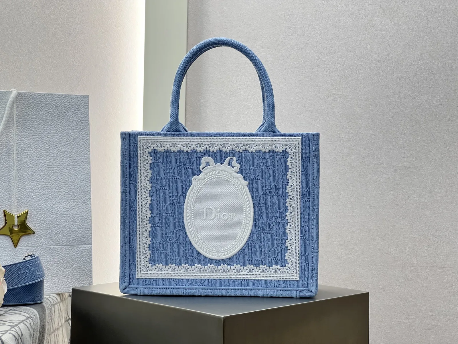 디올 북 토트 스트랩 백 스몰 M1404PEHS 26.5 x 22 x 14cm
